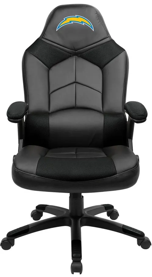 NFL Faux Leather Oversized Gaming Chair in LA Chargers by Imperial International