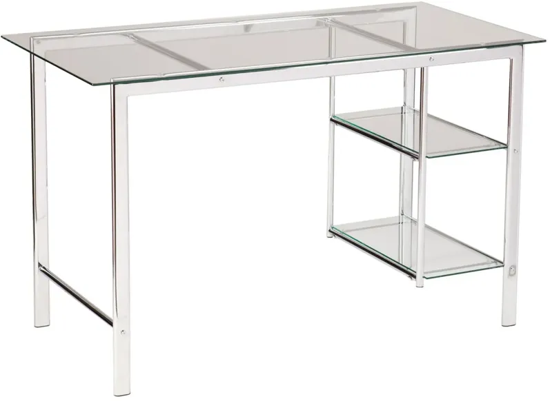 Sophia Chrome Desk in Chrome by SEI Furniture