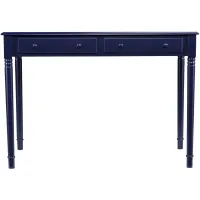 Sharlene Navy 2-Drawer Writing Desk in Blue by SEI Furniture