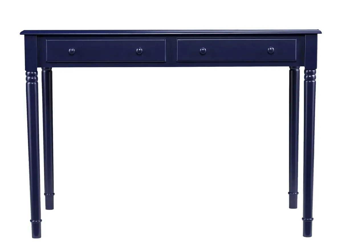 Sharlene Navy 2-Drawer Writing Desk in Blue by SEI Furniture