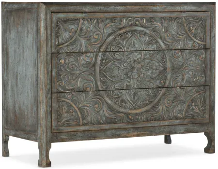 La Grange Lockhart Three-Drawer Accent Chest in Blue by Hooker Furniture