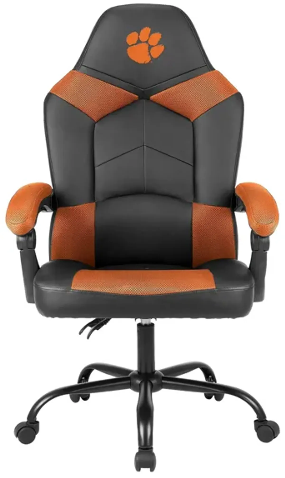 NCAA Faux Leather Oversized Gaming Chair in Clemson University by Imperial International