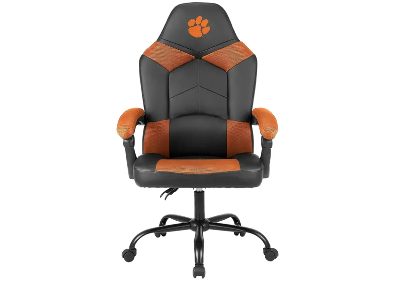 NCAA Faux Leather Oversized Gaming Chair in Clemson University by Imperial International