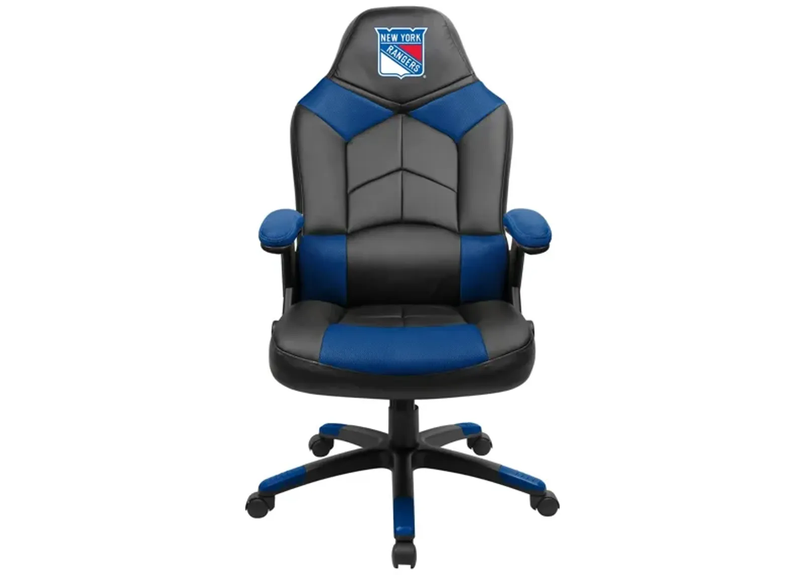 NHL Faux Leather Oversized Gaming Chair in NY Rangers by Imperial International