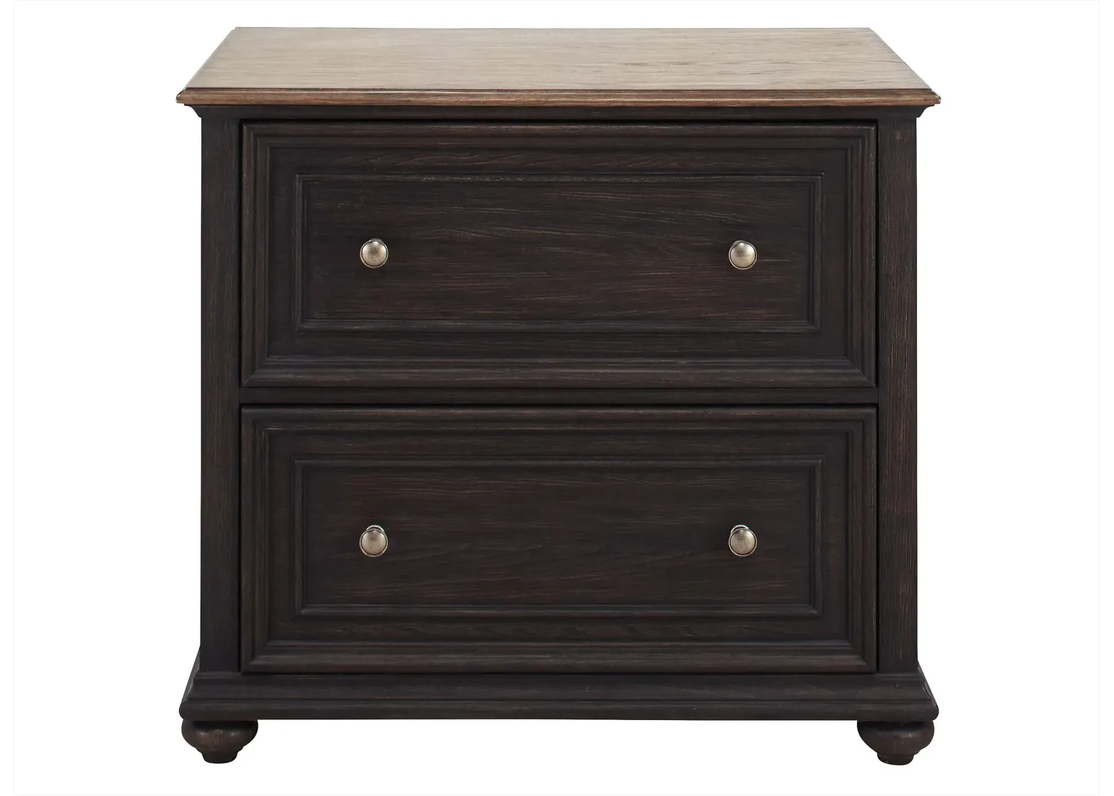 Verona Lateral File Cabinet in Antique Oak/Matte Black by Riverside Furniture