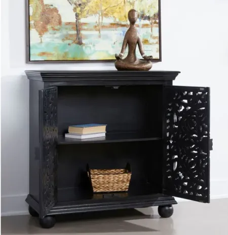Maude Cabinet in Distressed Black by Coast To Coast Imports