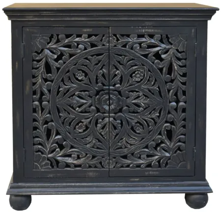 Maude Cabinet in Distressed Black by Coast To Coast Imports