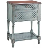 Hartford End Table in Aged Blue by Stein World
