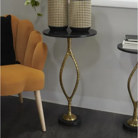 Ivy Collection Skinny Accent Table in Gold by UMA Enterprises
