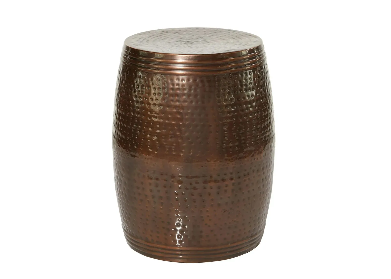 Ivy Collection Barrel Accent Table in Brown by UMA Enterprises