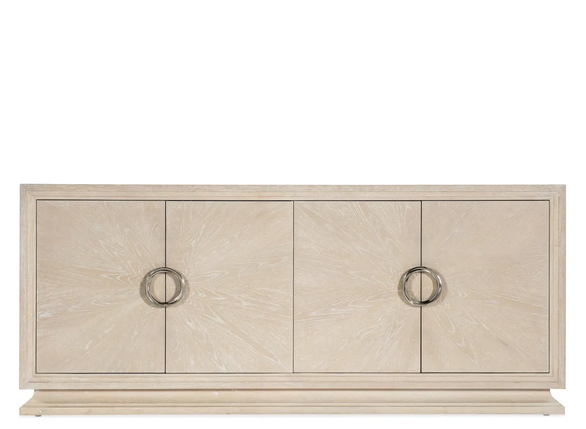 Nouveau Chic Entertainment Console in Sandstone by Hooker Furniture