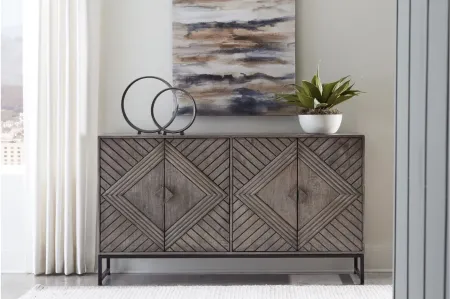 Treybrook Accent Cabinet in Distressed Gray by Ashley Furniture