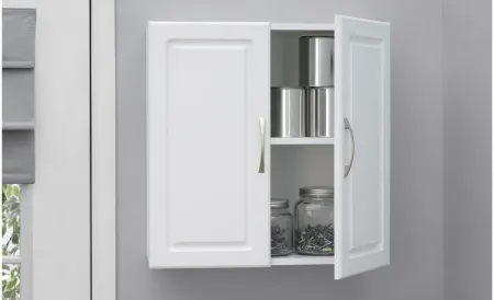 Kendall Wall-Mounted Cabinet in White by DOREL HOME FURNISHINGS