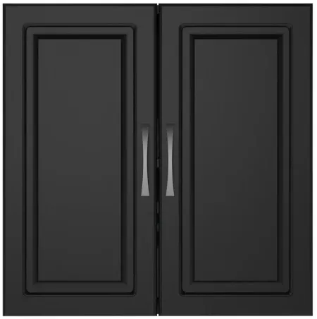 Kendall Wall-Mounted Cabinet in Black by DOREL HOME FURNISHINGS