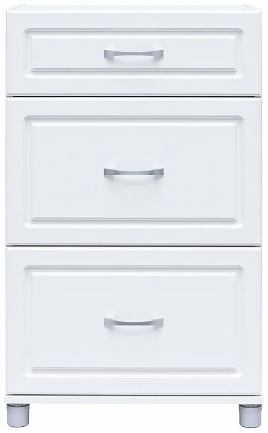 Kendall 3 Drawer Cabinet in White by DOREL HOME FURNISHINGS