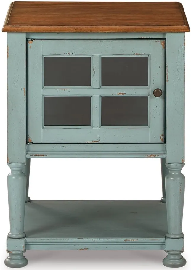 Mirimyn Accent Cabinet in Teal/Brown by Ashley Express