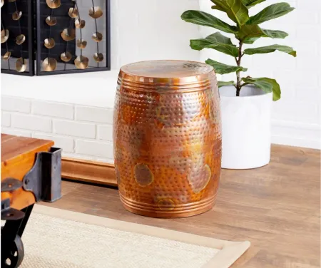 Ivy Collection Barrel Accent Table in Copper by UMA Enterprises