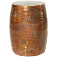 Ivy Collection Barrel Accent Table in Copper by UMA Enterprises