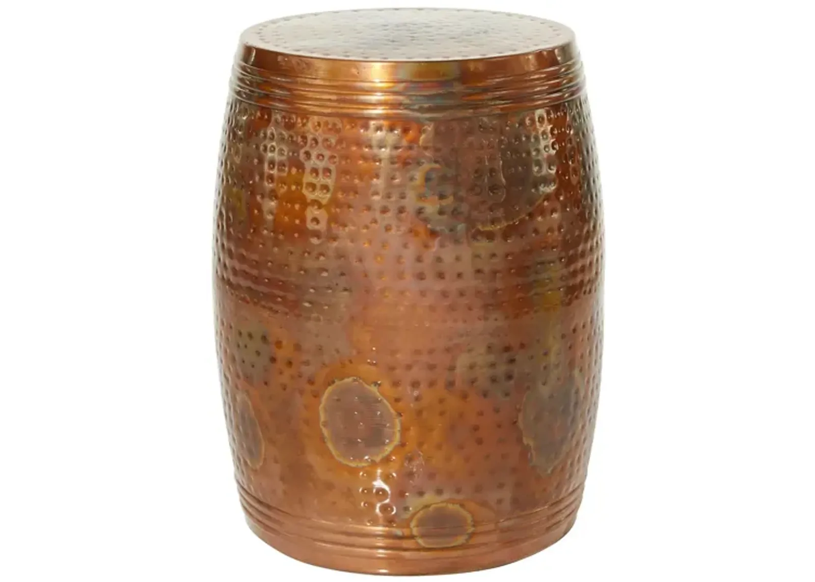 Ivy Collection Barrel Accent Table in Copper by UMA Enterprises