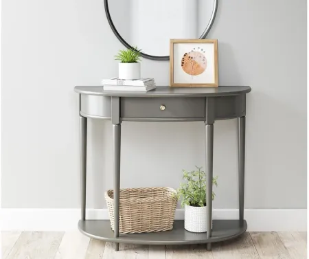 Aurora Home Half-Moon Console Table in Gray by DOREL HOME FURNISHINGS