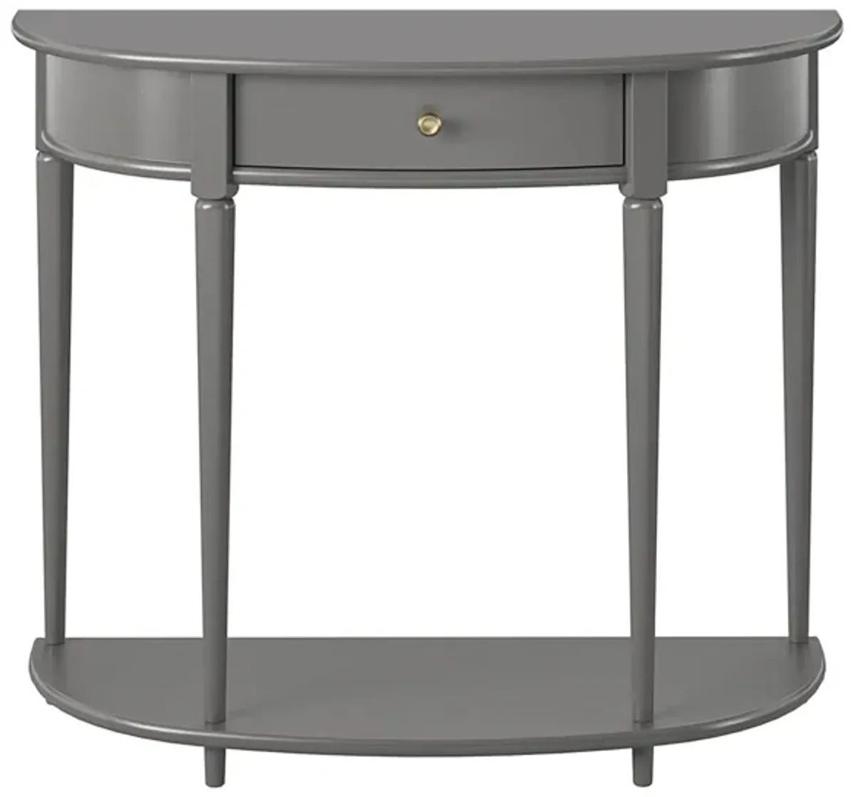 Aurora Home Half-Moon Console Table in Gray by DOREL HOME FURNISHINGS