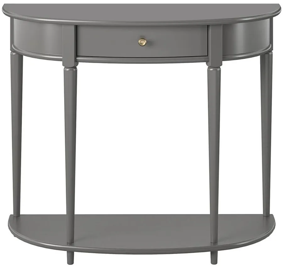 Aurora Home Half-Moon Console Table in Gray by DOREL HOME FURNISHINGS