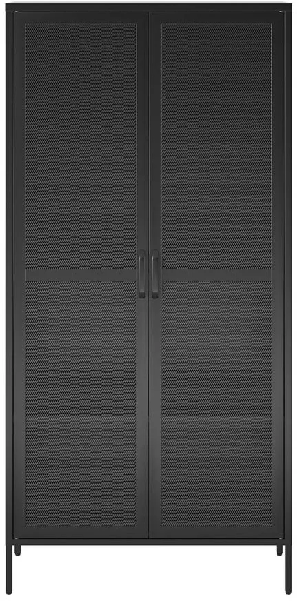 Sunset District Tall Storage Cabinet in Black by DOREL HOME FURNISHINGS