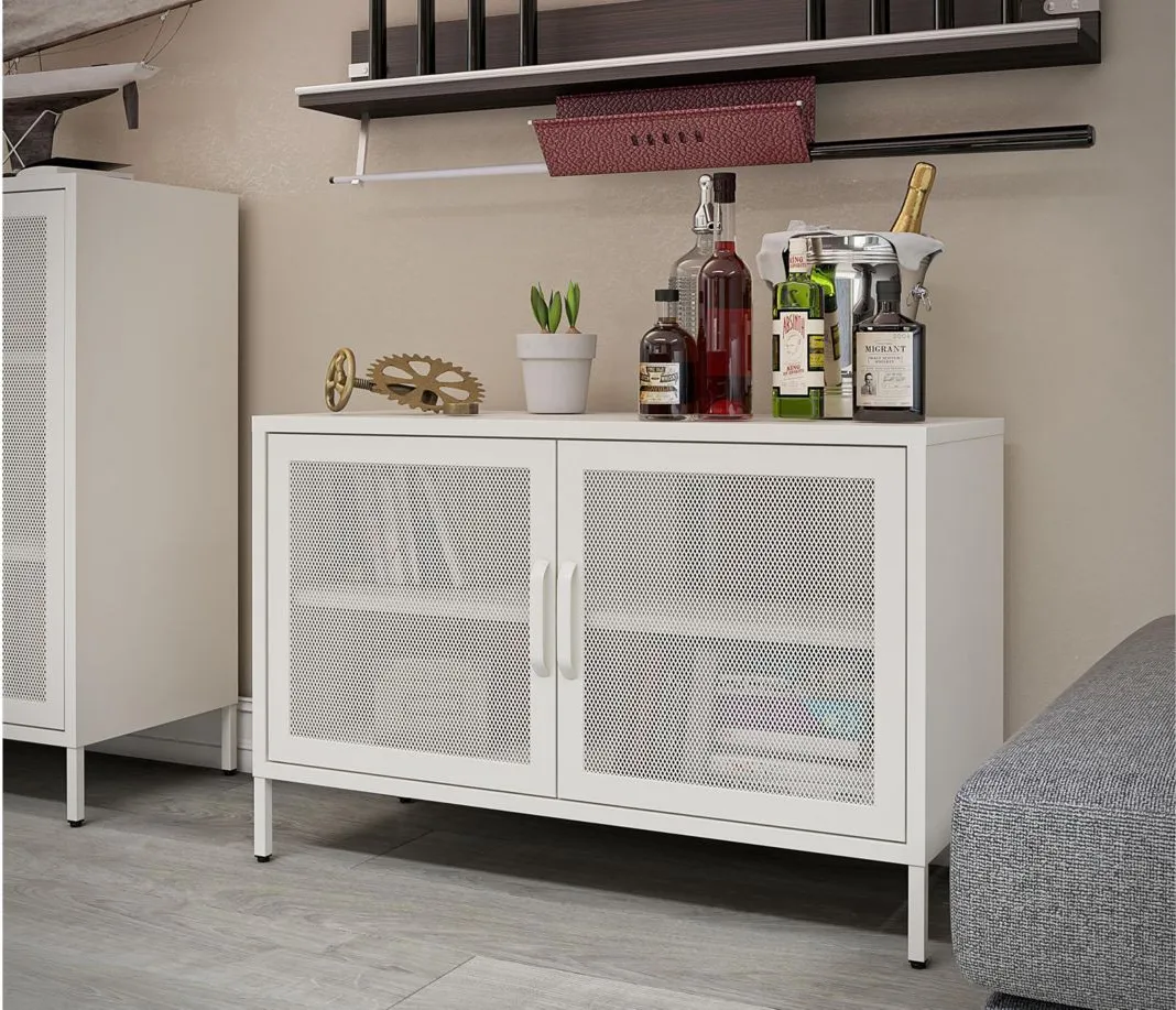 Sunset District Storage Cabinet in White by DOREL HOME FURNISHINGS