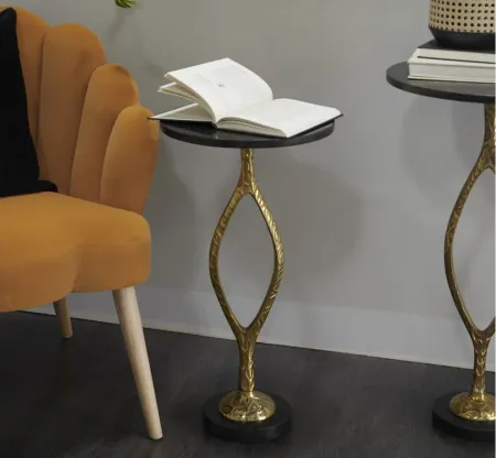 Ivy Collection Elegance Accent Table in Gold by UMA Enterprises
