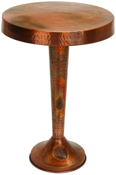 Ivy Collection Vintage Accent Table in Copper by UMA Enterprises