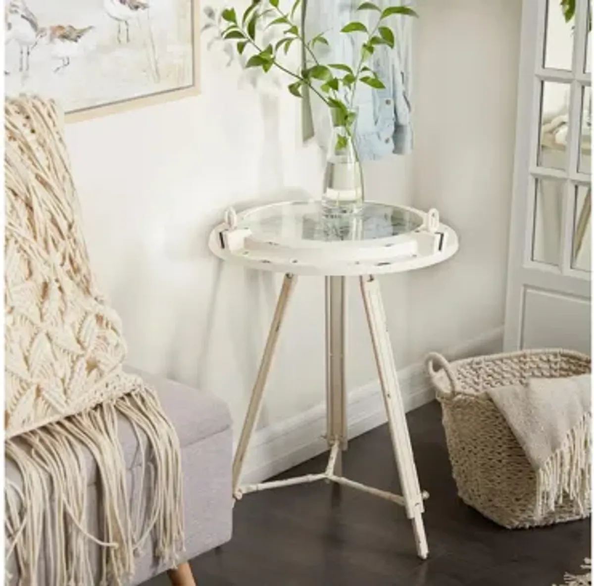 Ivy Collection Compass Accent Table