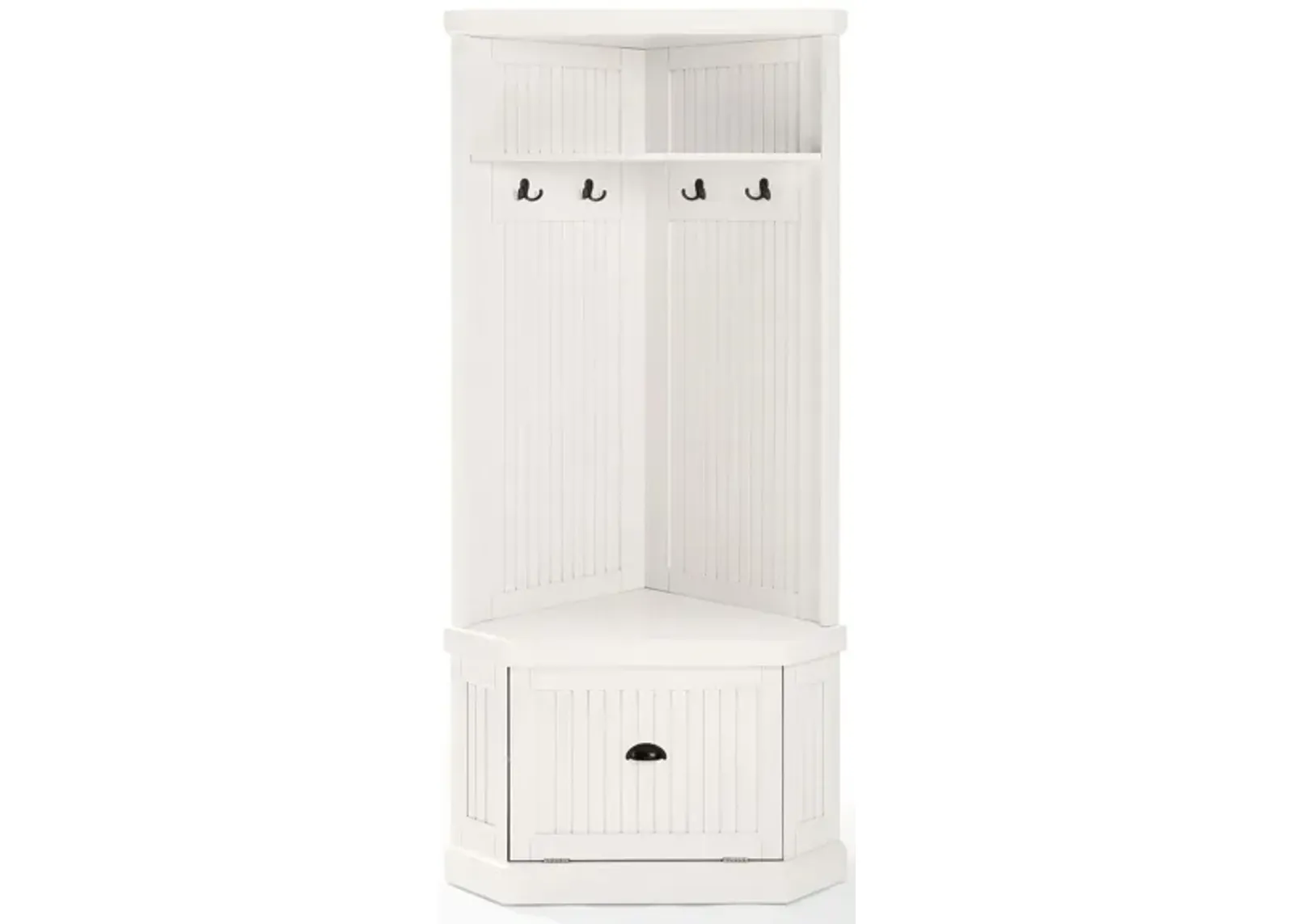 Seaside Corner Hall Tree in White by Crosley Brands