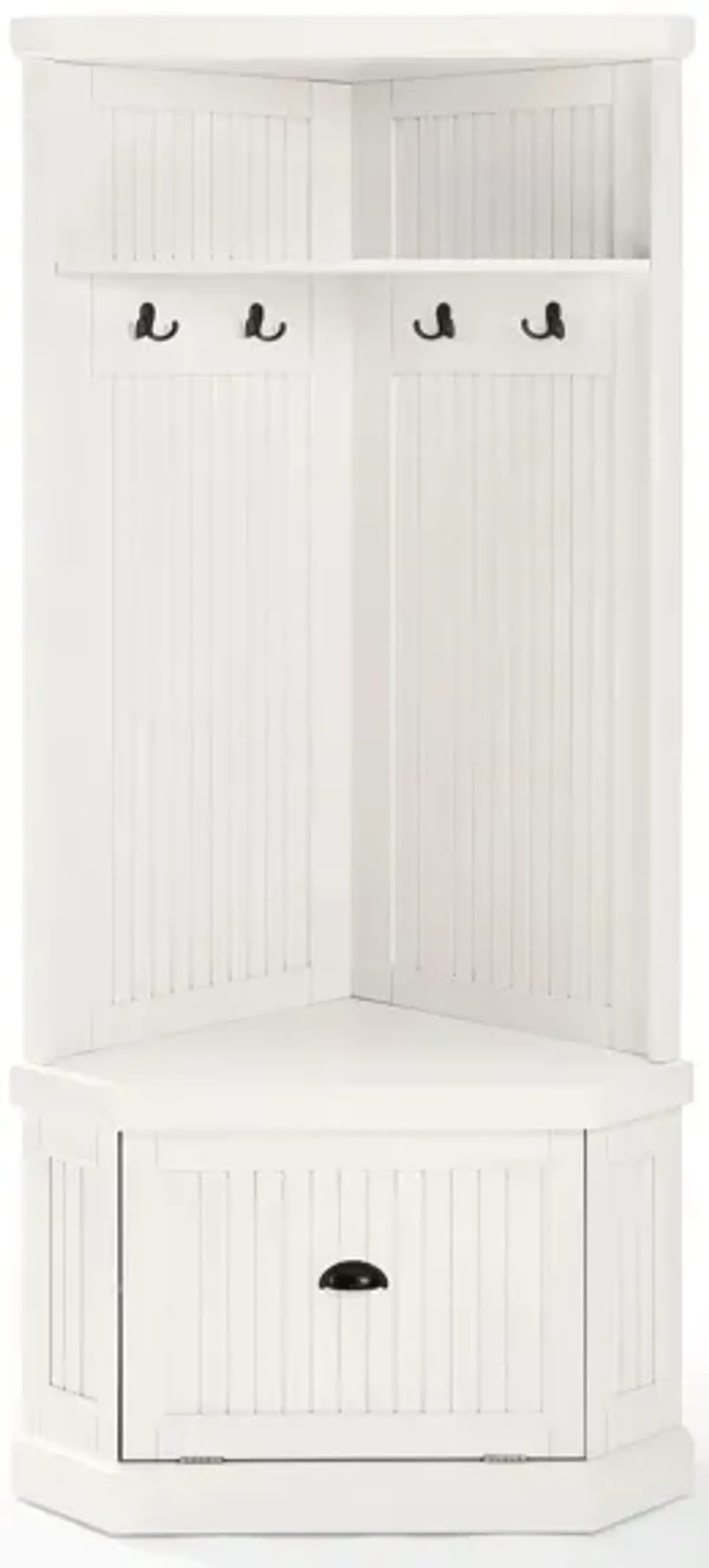 Seaside Corner Hall Tree in White by Crosley Brands