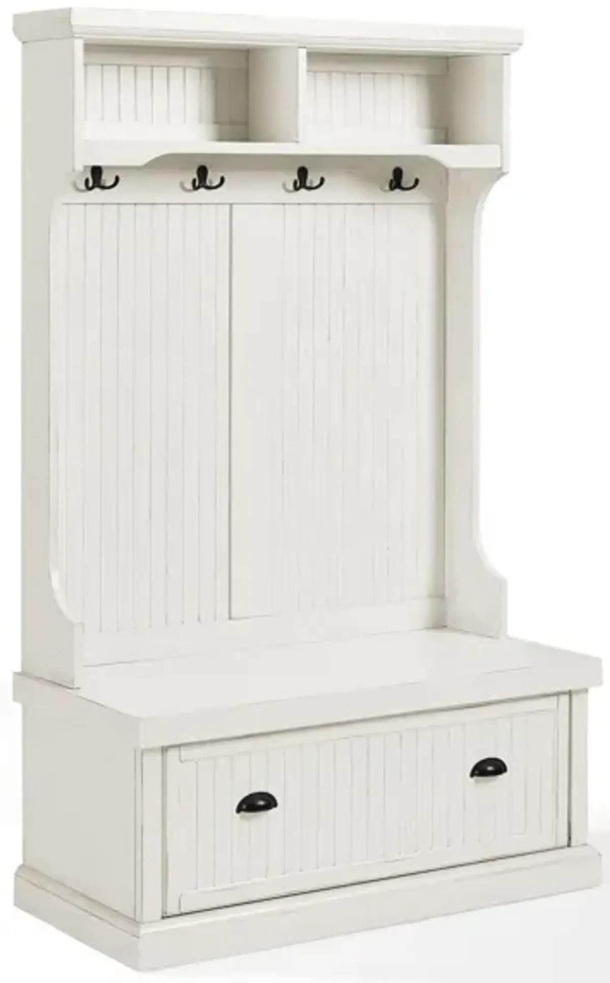 Seaside Hall Tree in Distressed White by Crosley Brands