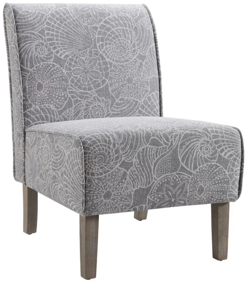 Lily Slipper Chair in Rustic gray by Linon Home Decor