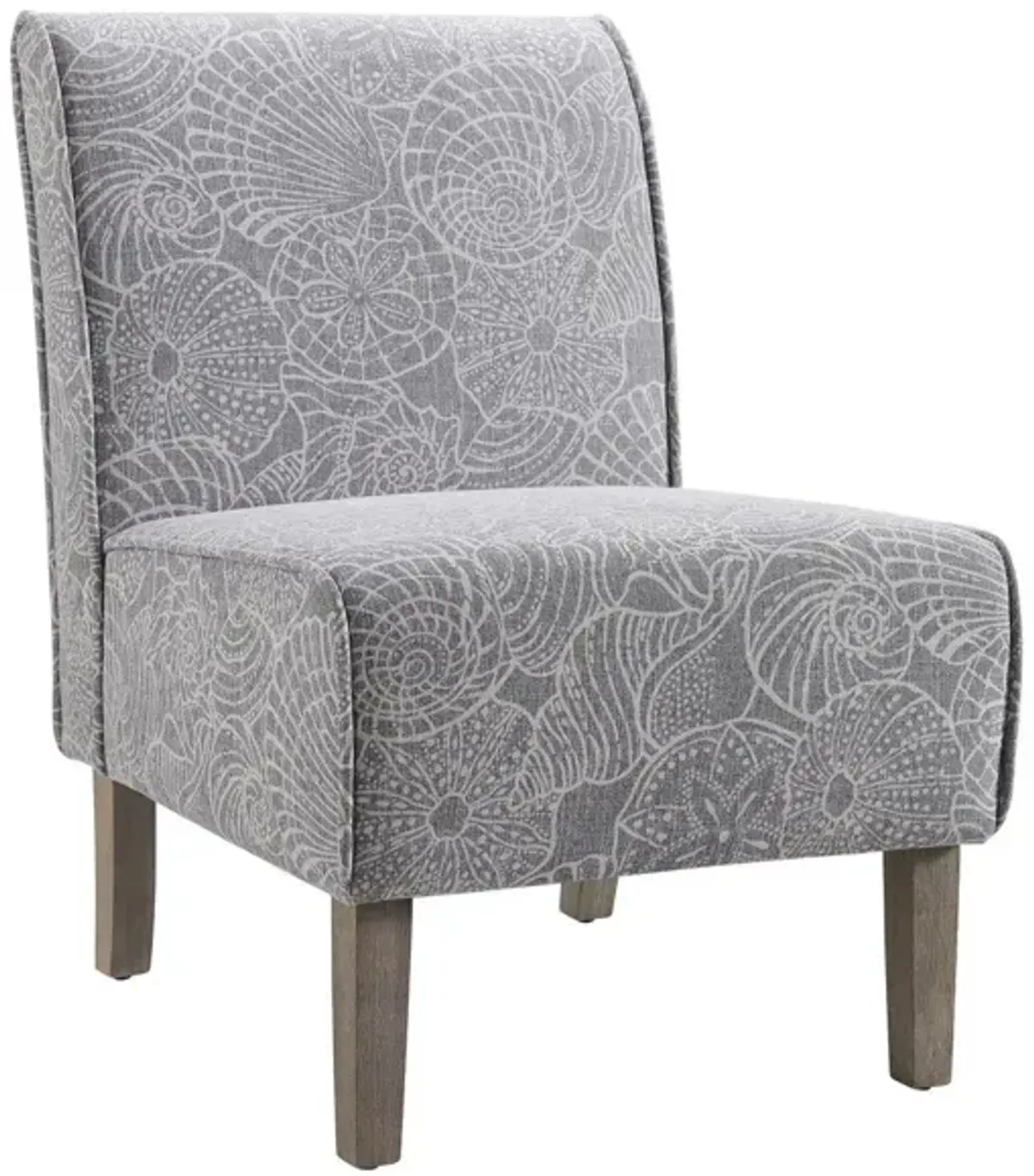 Lily Slipper Chair in Rustic gray by Linon Home Decor