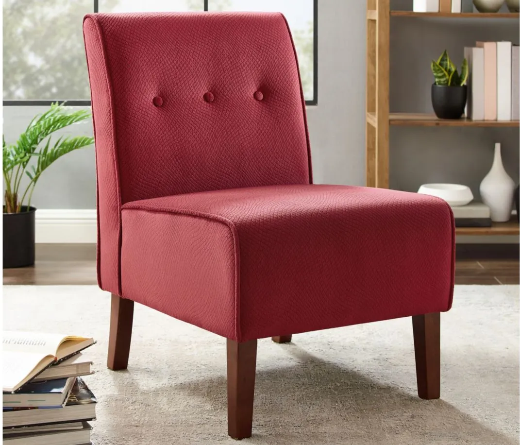 Coco Accent Chair in Dark Walnut by Linon Home Decor