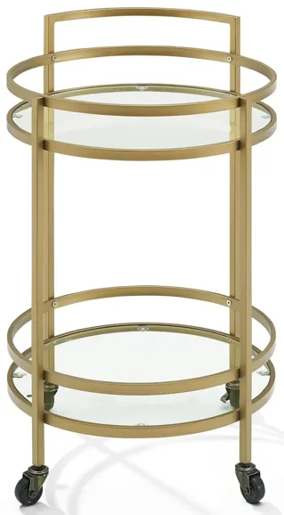 Bailey Round Bar Cart in Gold by Crosley Brands