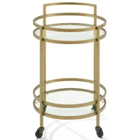 Bailey Round Bar Cart in Gold by Crosley Brands