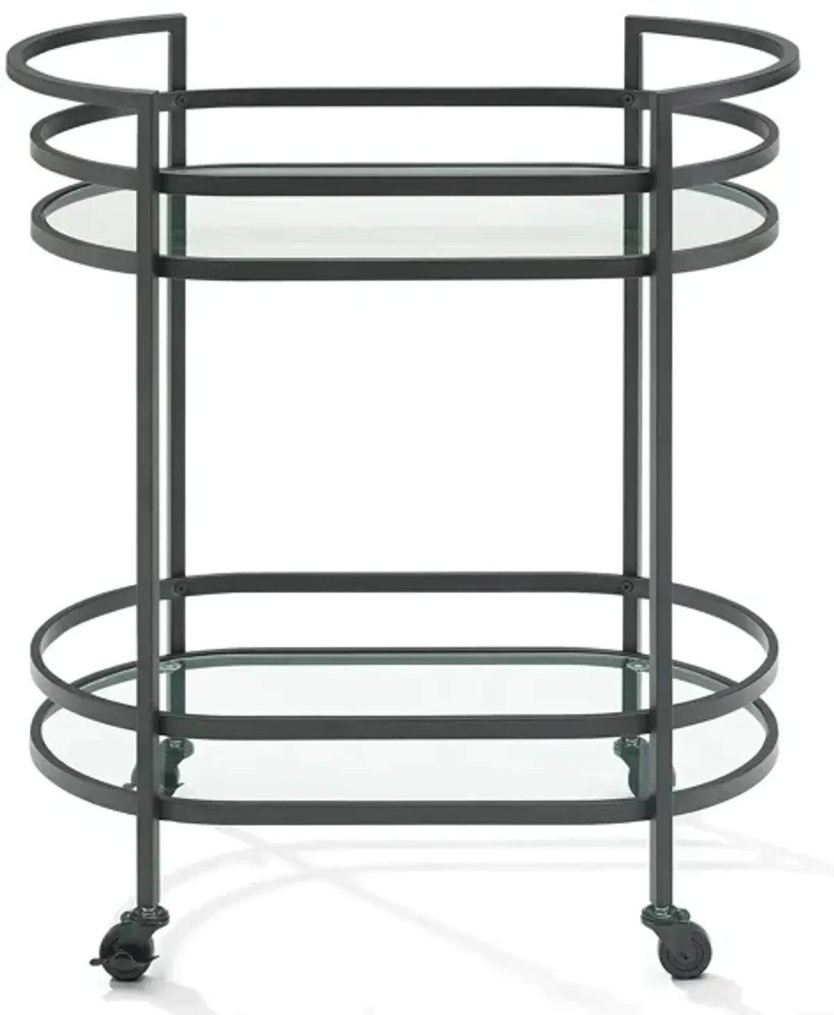 Bailey Bar Cart in Matte Black by Crosley Brands