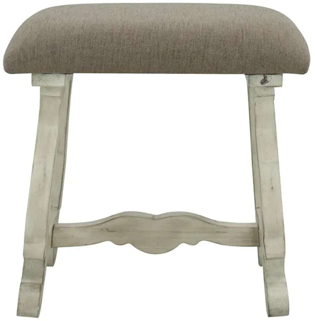 Kathleen Accent Stool in White Rub by Coast To Coast Imports