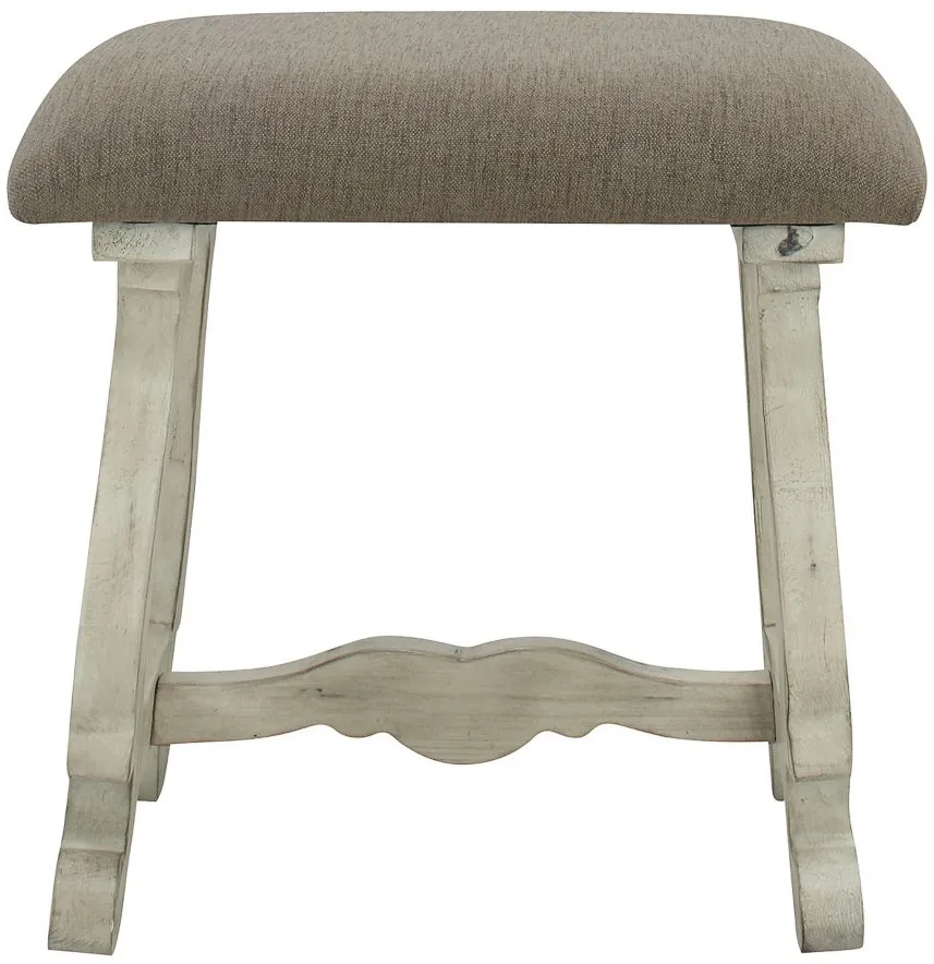 Kathleen Accent Stool in White Rub by Coast To Coast Imports