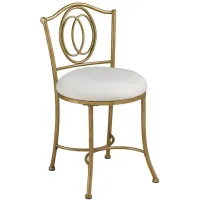 Emerson Vanity Stool in Gold / Neutral by Hillsdale Furniture