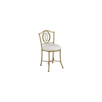 Emerson Vanity Stool in Gold / Neutral by Hillsdale Furniture