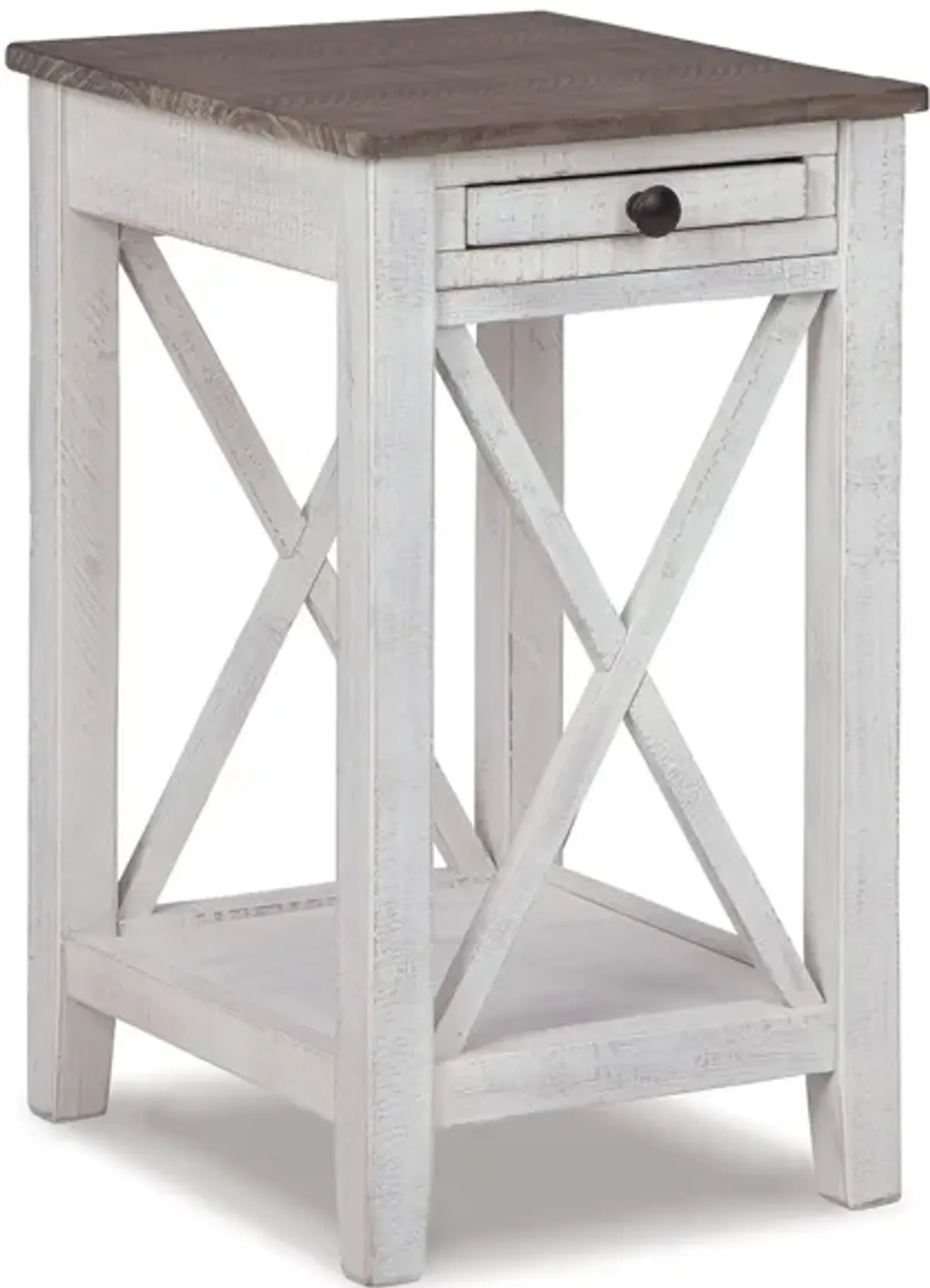 Adalane Accent Table in White/Gray by Ashley Express