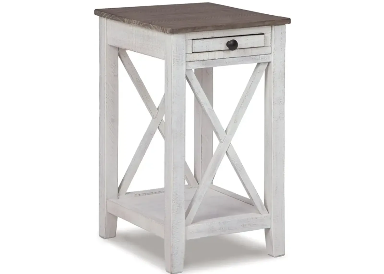 Adalane Accent Table in White/Gray by Ashley Express