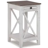 Adalane Accent Table in White/Gray by Ashley Express