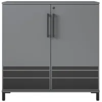 Shelby Garage Base Cabinet in Graphite by DOREL HOME FURNISHINGS