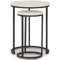 Briarsboro Accent Table (Set of 2) in White/Black by Ashley Express