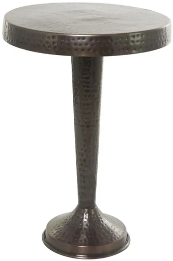 Ivy Collection Vintage Accent Table in Bronze by UMA Enterprises